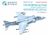 Quinta Studio QDS-32194 AV-8B Harrier II late 3D-Printed & coloured Interior on decal paper (Trumpeter) (small version) 1/32